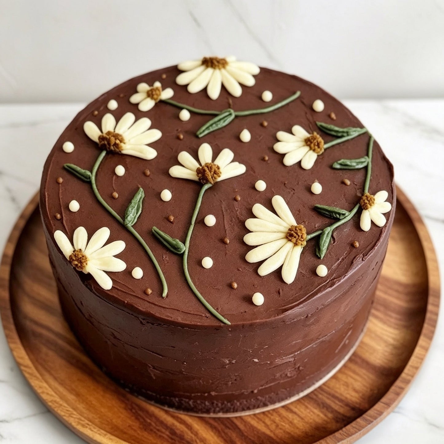 2 LAYER WILD FLOWER CHOCOLATE CAKE