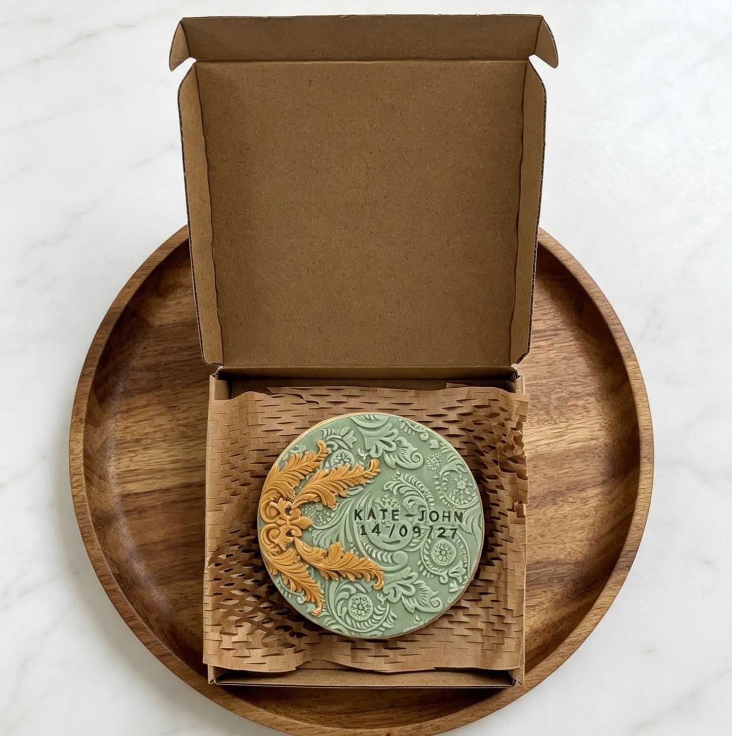 SAVE THE DATE ANNOUNCEMENT BISCUIT- CLASSIC | Orders of 20+