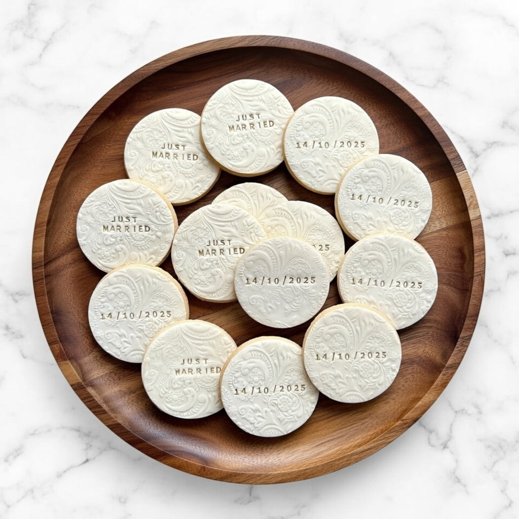 12x PERSONALISED WEDDING BISCUITS