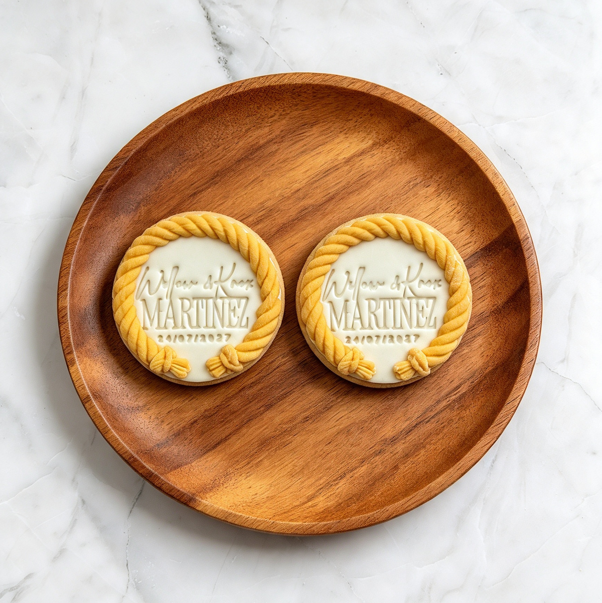 ROPE DETAIL PERSONALISED BISCUITS | Boxes of 20+
